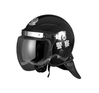 防暴头盔用来保护人员在执行时抵御头部及面部收到人撞击及打击伤