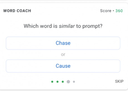 谷歌希望通过WordCoach测试您的词汇能力