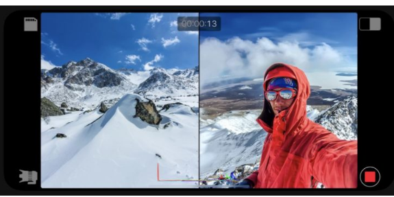 使用iOS版DoubleTake可以同时从两个摄像头传感器录制视频