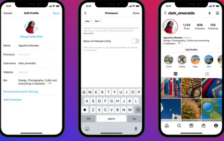 Instagram将让人们在他们的个人资料中列出代词