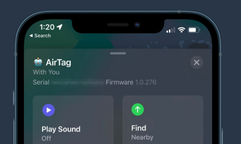 苹果发布了略微修改的AirTag固件