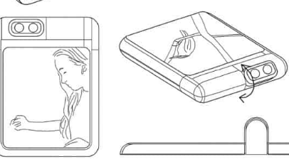 专利图像显示带有旋转相机的三星GalaxyZFlip