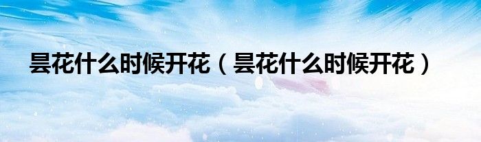 昙花什么时候开花(昙花什么时候开花)