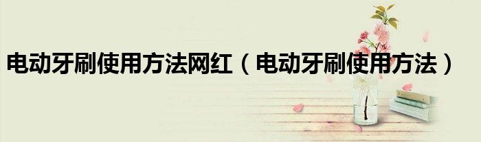 电动牙刷使用方法网红(电动牙刷使用方法)