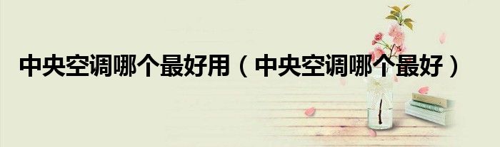 中央空调哪个最好用(中央空调哪个最好)