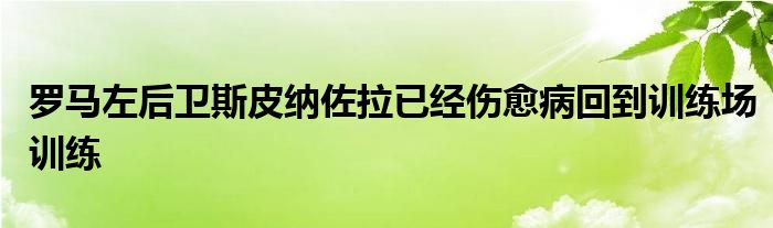 罗马左后卫斯皮纳佐拉已经伤愈病回到训练场训练