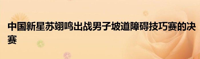 中国新星苏翊鸣出战男子坡道障碍技巧赛的决赛