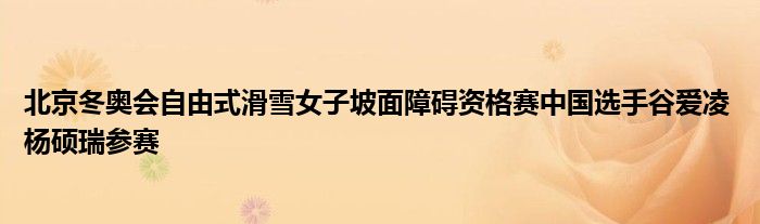 北京冬奥会自由式滑雪女子坡面障碍资格赛中国选手谷爱凌 杨硕瑞参赛