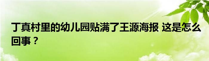 丁真村里的幼儿园贴满了王源海报 这是怎么回事?