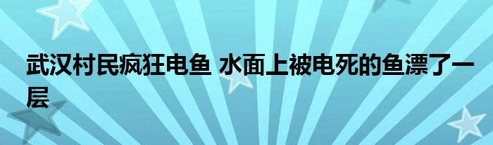 武汉村民疯狂电鱼 水面上被电死的鱼漂了一层