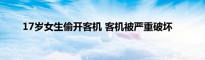 17岁女生偷开客机 客机被严重破坏
