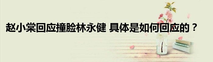 赵小棠回应撞脸林永健 具体是如何回应的？