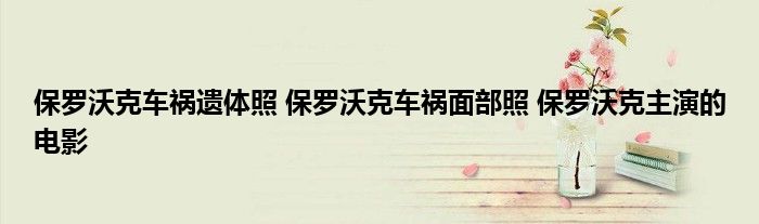 保罗沃克车祸遗体照 保罗沃克车祸面部照 保罗沃克主演的电影