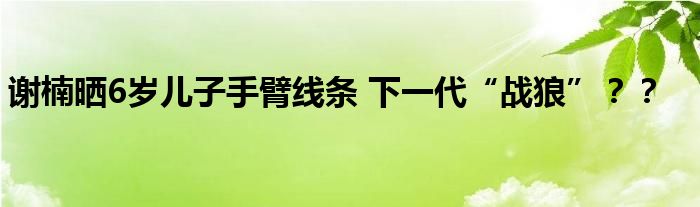 谢楠晒6岁儿子手臂线条 下一代“战狼”？？