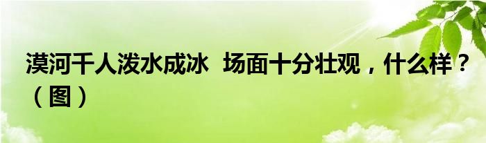 漠河千人泼水成冰 场面十分壮观,什么样?(图)