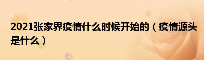2021张家界疫情什么时候开始的(疫情源头是什么)