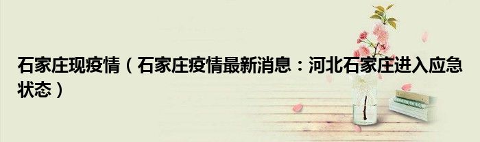 石家庄现疫情(石家庄疫情最新消息:河北石家庄进入应急状态)