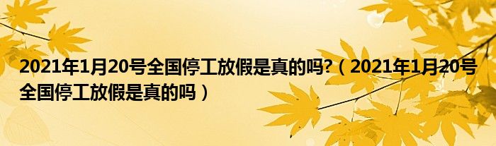 2021年1月20号全国停工放假是真的吗?(2021年1月20号全国停工放假是真的吗)