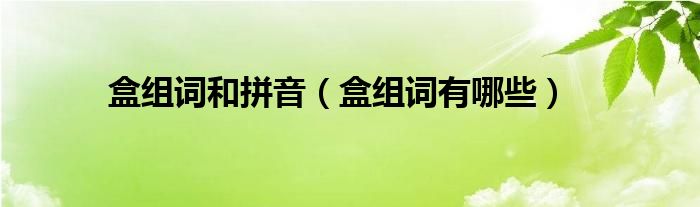 盒组词和拼音(盒组词有哪些)