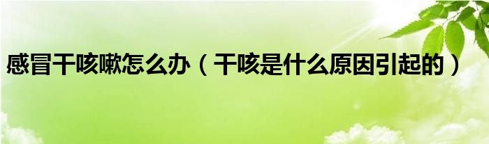 感冒干咳嗽怎么办(干咳是什么原因引起的)