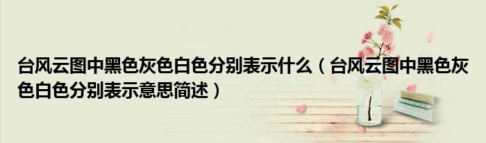 台风云图中黑色灰色白色分别表示什么(台风云图中黑色灰色白色分别表示意思简述)