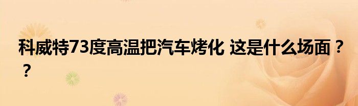 科威特73度高温把汽车烤化 这是什么场面？？
