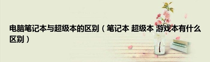 电脑笔记本与超级本的区别(笔记本 超级本 游戏本有什么区别)