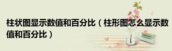 柱状图显示数值和百分比(柱形图怎么显示数值和百分比)