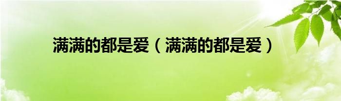满满的都是爱(满满的都是爱)