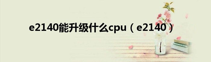 e2140能升级什么cpu(e2140)