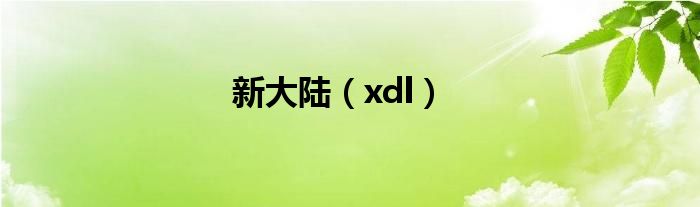 新大陆（xdl）