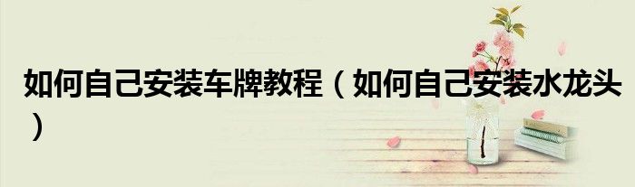 如何自己安装车牌教程(如何自己安装水龙头)