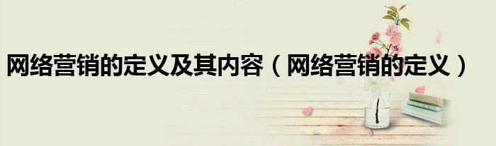 网络营销的定义及其内容(网络营销的定义)