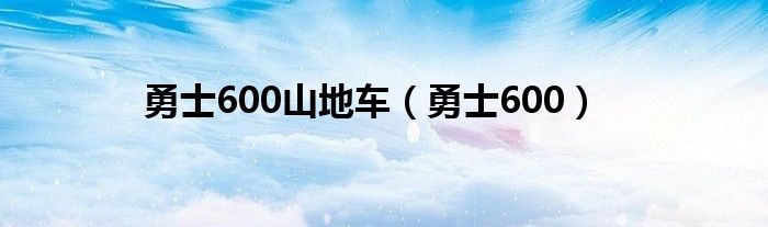 勇士600山地车(勇士600)