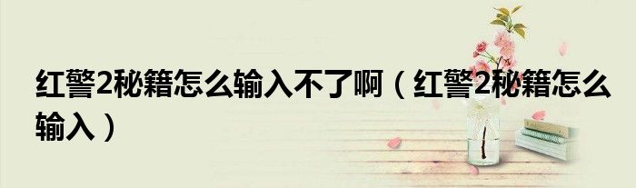 红警2秘籍怎么输入不了啊(红警2秘籍怎么输入)