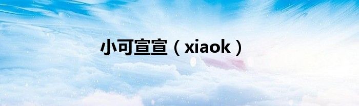 小可宣宣(xiaok)