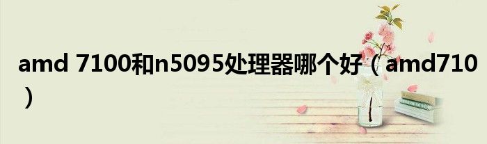 amd 7100和n5095处理器哪个好(amd710)