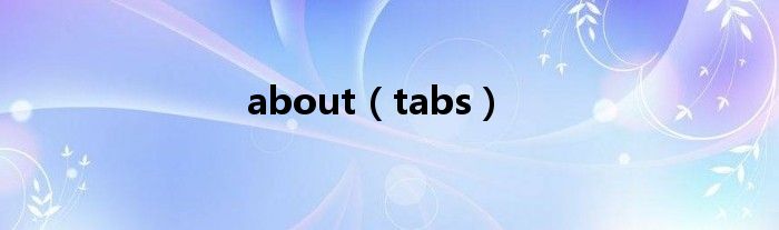 about(tabs)