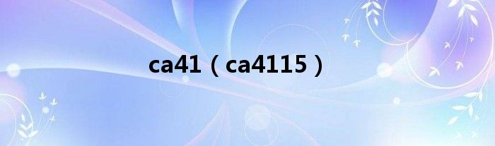 ca41(ca4115)