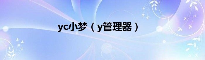 yc小梦(y管理器)