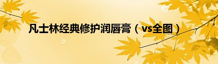 凡士林经典修护润唇膏(vs全图)
