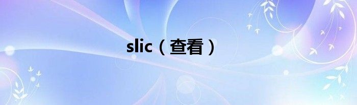 slic(查看)