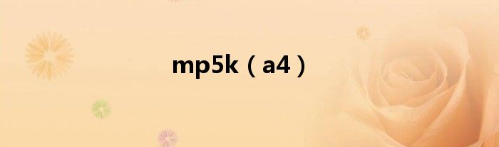 mp5k（a4）