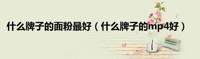 什么牌子的面粉最好(什么牌子的mp4好)