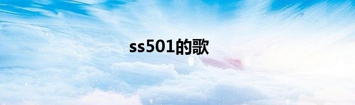 ss501的歌