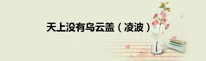 天上没有乌云盖（凌波）