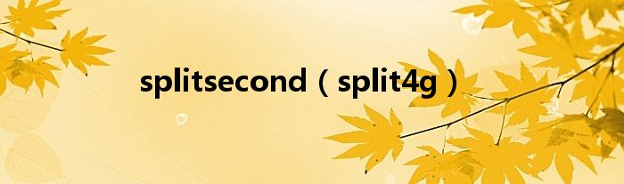 splitsecond（split4g）