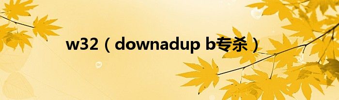 w32(downadup b专杀)
