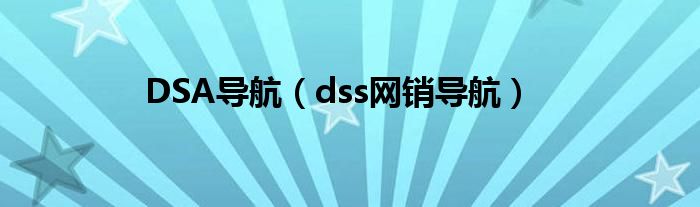 DSA导航(dss网销导航)