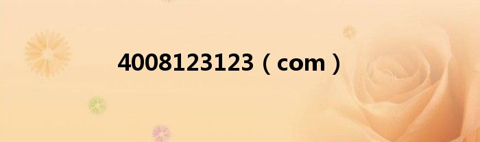 4008123123(com)